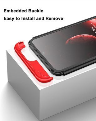 Защитный чехол GKK Full 360 для Xiaomi Redmi 10 Черный / Красный