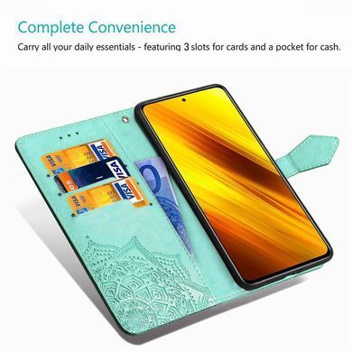 Чохол-книжка Art Book для Xiaomi Poco X3 / X3 NFC / X3 Pro Бірюзовий