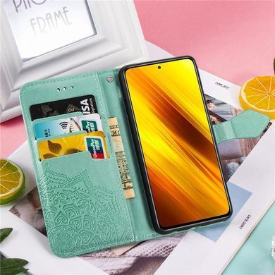 Чохол-книжка Art Book для Xiaomi Poco X3 / X3 NFC / X3 Pro Бірюзовий