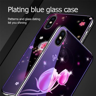 Захисний чохол Fantasy з глянцевими торцями для iPhone 10 (X) / iPhone XS (тюльпани) Рожевий