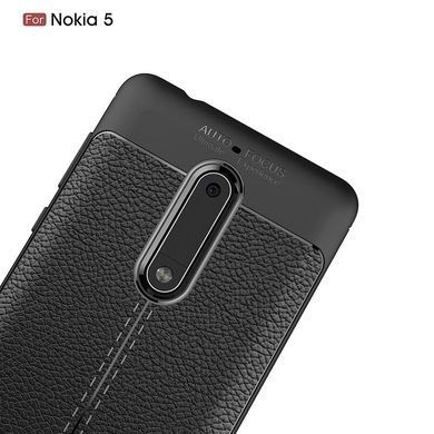 Захисний чохол Leather для Nokia 5 2017 Чорний