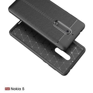 Захисний чохол Leather для Nokia 5 2017 Чорний