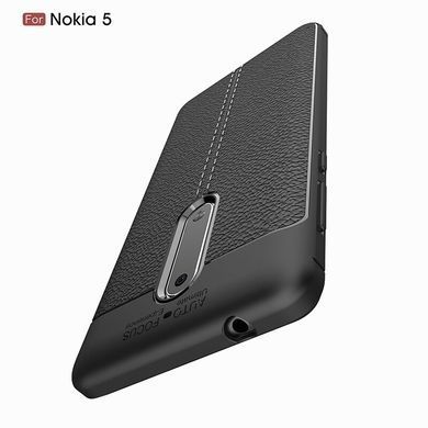 Захисний чохол Leather для Nokia 5 2017 Чорний