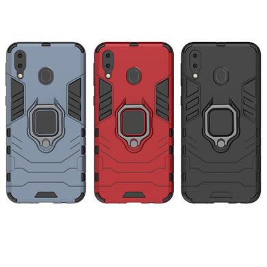 Защитный чехол Strong Guard Ring для Samsung M205F Galaxy M20 Черный