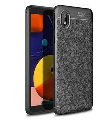 Защитный чехол Leather для Samsung A013F Galaxy A01 Core / M013F Galaxy M01 Core Черный