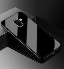 Защитный чехол Glass для Samsung A530 Galaxy A8 2018 Черный