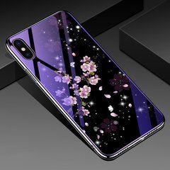 Захисний чохол Fantasy з глянцевими торцями для iPhone 10 (X) / iPhone XS (цвітіння) Фіолетовий