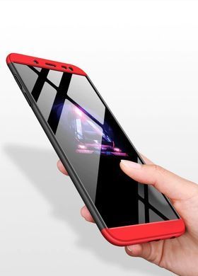 Защитный чехол GKK Full 360 для Samsung J600 Galaxy J6 2018 Черный / Красный