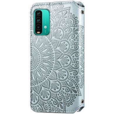 Чохол-книжка Flower Book для Xiaomi Redmi Note 9 4G / Redmi 9 Power / Redmi 9T Сірий