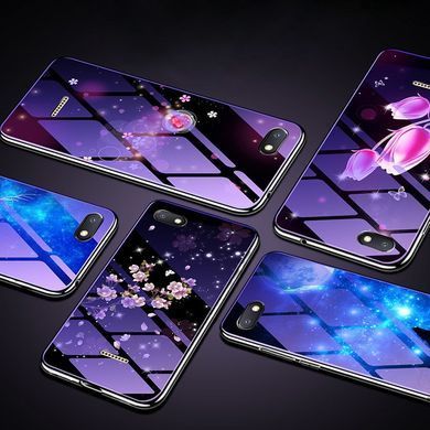 Захисний чохол Fantasy з глянцевими торцями для Xiaomi Redmi 6A (квіти) Малиновий