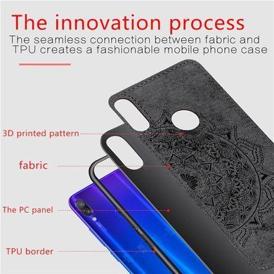 Защитный чехол Textile Decor для Xiaomi Redmi 7 Черный
