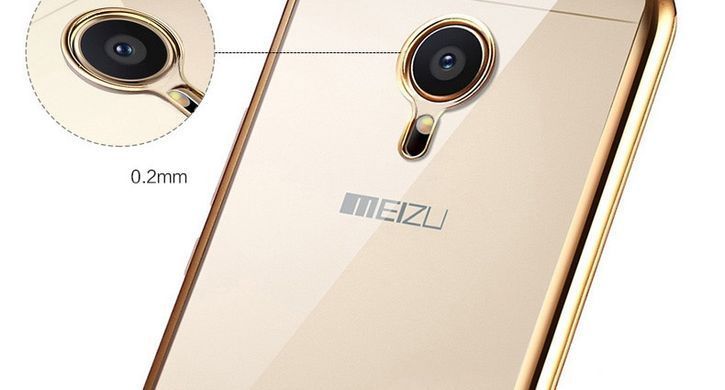 TPU чехол Electro-plating для Meizu MX6 Золотистый