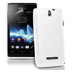 Чехол TPU S-line для Sony Xperia E Dual Белый