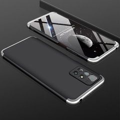 Защитный чехол GKK Full 360 для Xiaomi Redmi 10 Черный / Серебристый