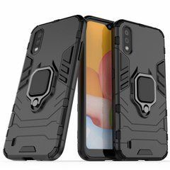 Защитный чехол Strong Guard Ring для Samsung A015F Galaxy A01 Черный