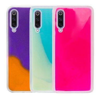 Захисний чохол Neon с песком для Xiaomi Mi9 Рожевий