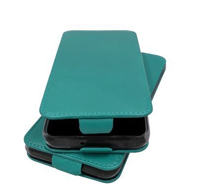 Чохол з натуральної шкіри Genuine Leather Flip для Xiaomi Redmi 10C Бірюзовий