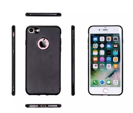 Захисний чохол Carbon TPU для iPhone 7 / iPhone 8 / SE 2020 (4.7") Чорний