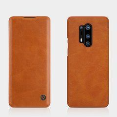 Чехол-книжка Nillkin Qin для OnePlus 8 Pro Коричневый