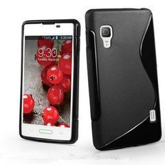 Чехол TPU S-line для LG E450 / E460 Optimus L5 II Черный