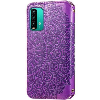 Чохол-книжка Flower Book для Xiaomi Redmi Note 9 4G / Redmi 9 Power / Redmi 9T Фіолетовий