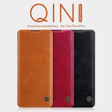 Чохол-книжка Nillkin Qin для OnePlus 8 Pro Червоний