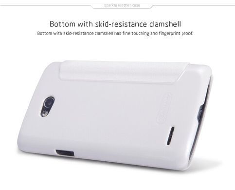 Чехол-книжка Nillkin Sparkle для LG D380 L80 Dual Белый