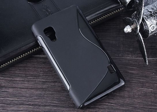 Чехол TPU S-line для LG E450 / E460 Optimus L5 II Черный
