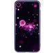Защитный чехол Fantasy с глянцевыми торцами для iPhone XR (цветы) Малиновый